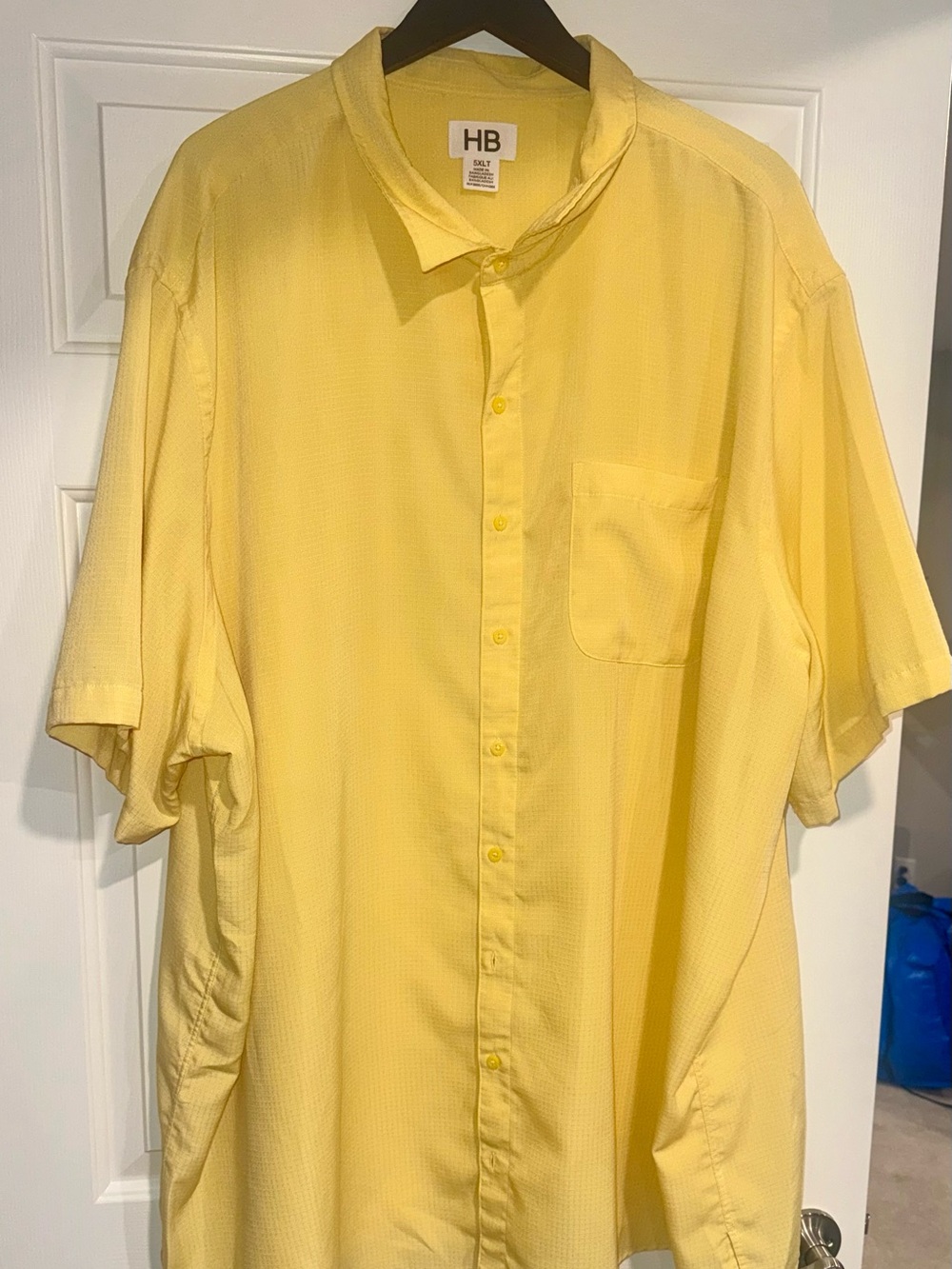 Harbor Bay Men's Short-Sleeve Button-Down Shirt in Yellow